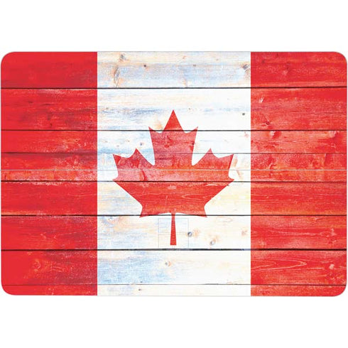 Canada Flag Light Wood Surface Laptop Studio Skin